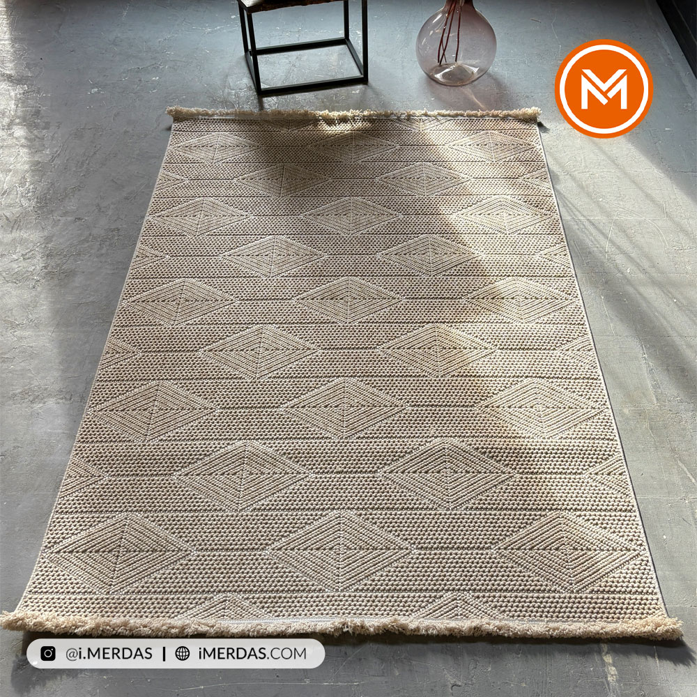 فرش پینترستی کد P09 زمینه نسکافه ای